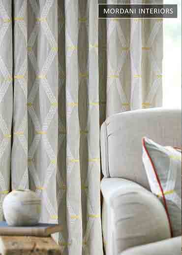 Abstract Embroidered DDecor Cotton Curtains